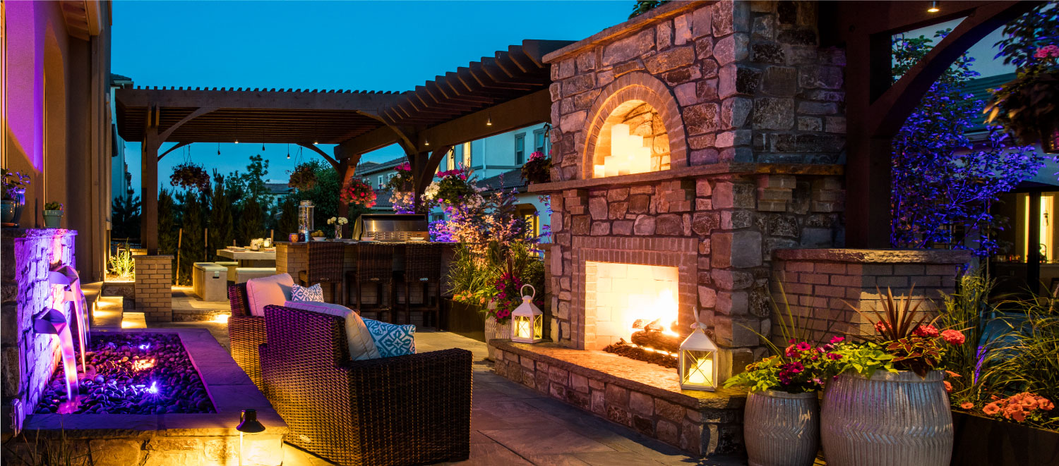 Custom Outdoor Fireplace Design
