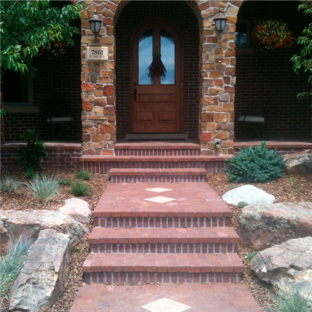 brick front walkway