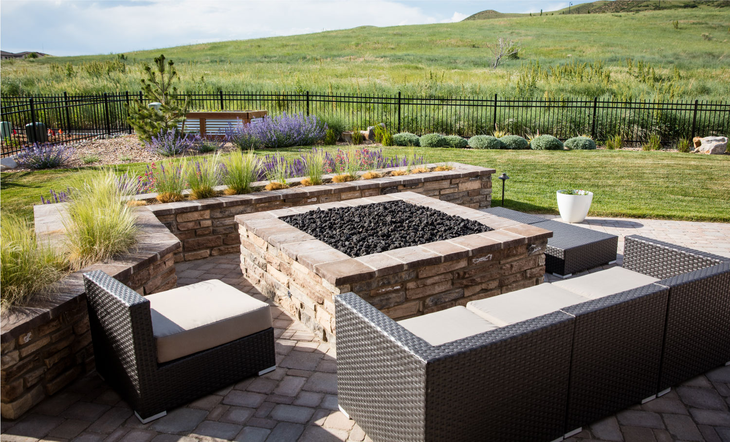 large fire pit area
