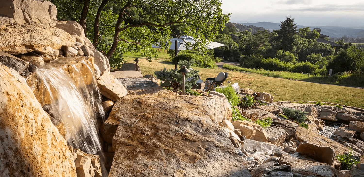 backyard landscape in mountains