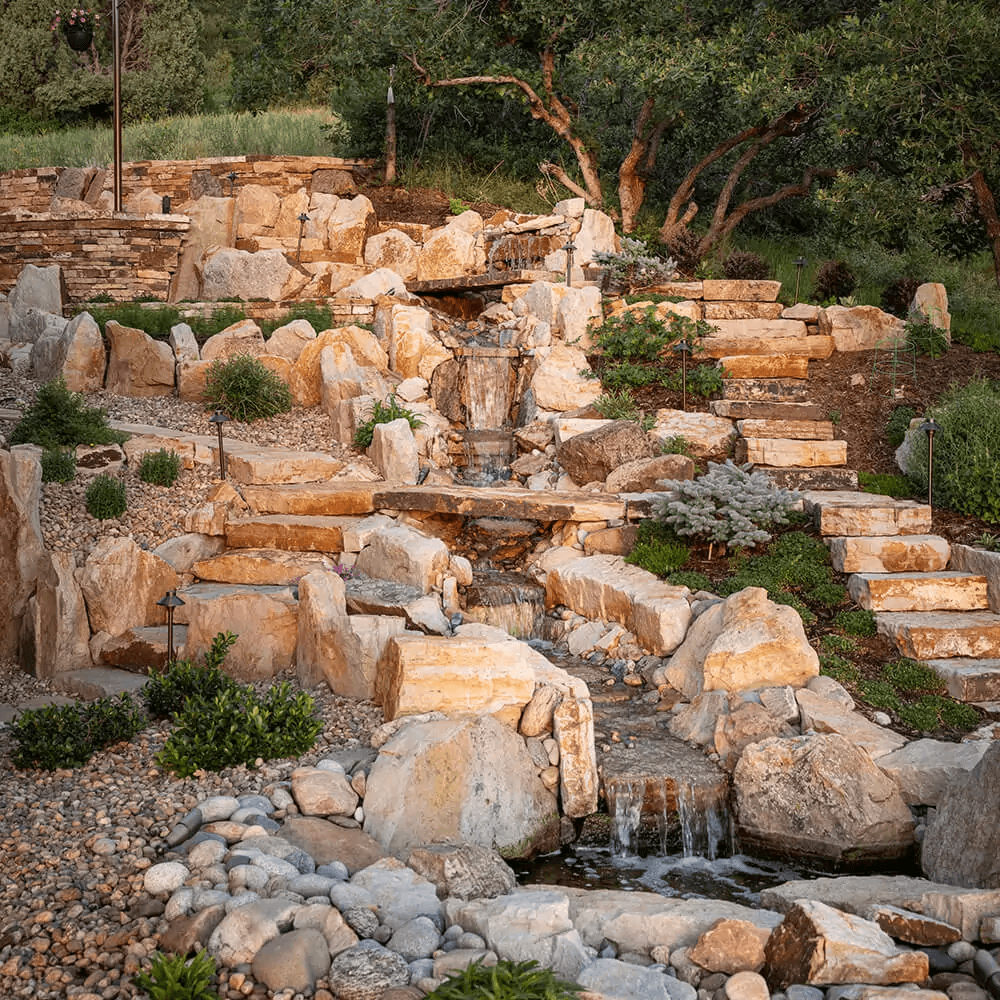 luxury outdoor fountain