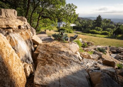 backyard landscape in mountains