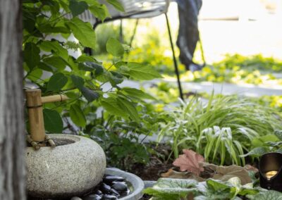 hidden backyard water feature