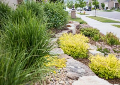 home landscaping near red rocks