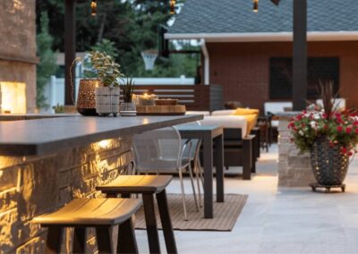 patio with luxury kitchen