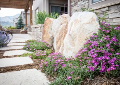 red rocks rustic landscaping