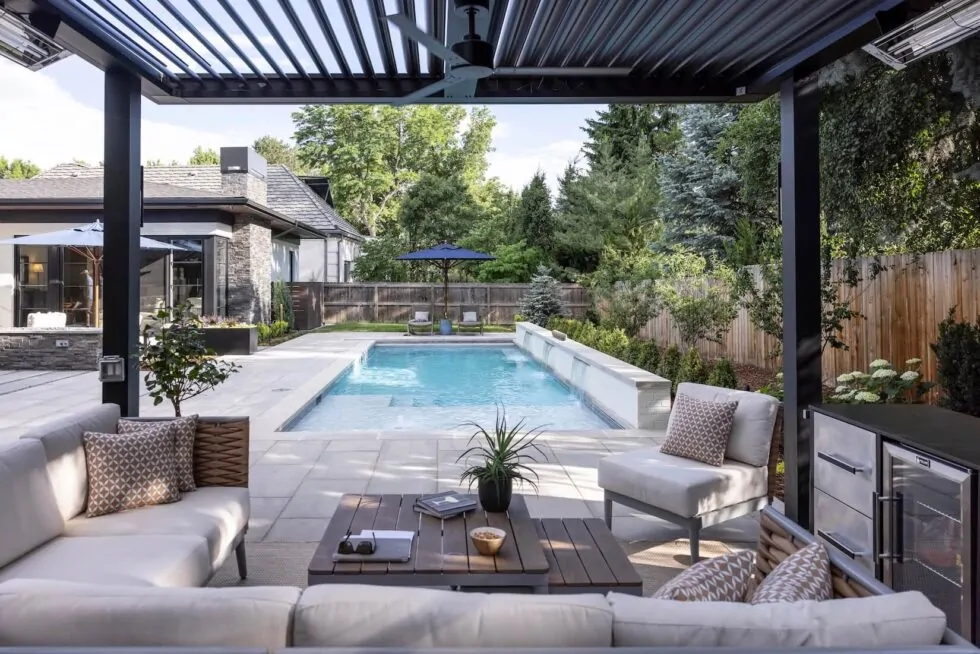 hilltop pool landscaping project